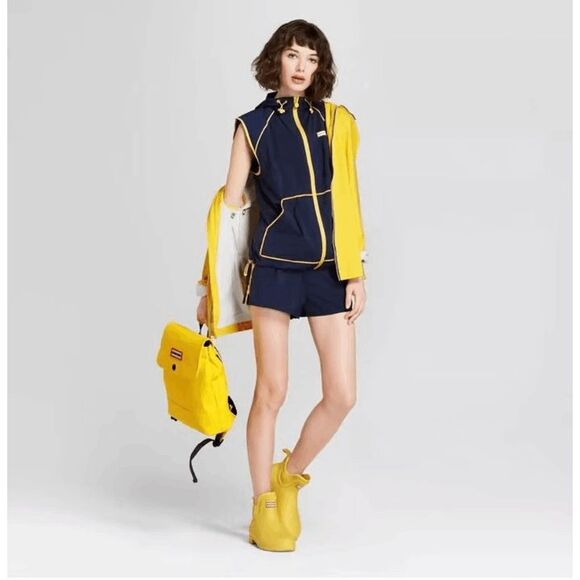 Hunter Rain Boots waterproof Yellow Backpack Medium 20th Anniversary - Picture 1 of 10
